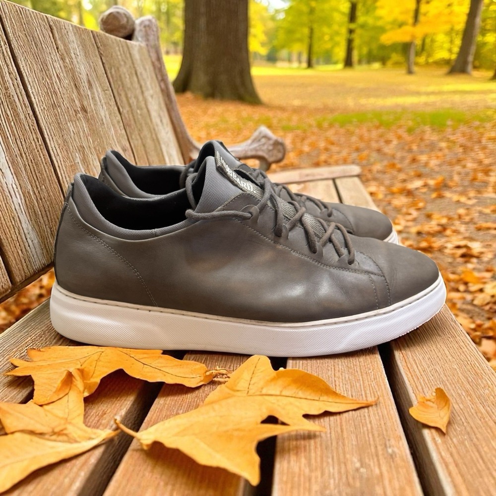 Samuel Hubbard Flight Sneakers Gray Leather Performance Low-Top‎  Men's Size 14